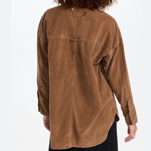 New We The Free x Free People Buttondown Baby Corduroy Oversized Top / Jacket - Picture 10 of 15